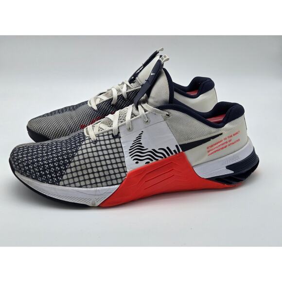 Nike Metcon 8 'White Crimson Obsidian' DO9328-101 | Mens s 13 - Picture 1 of 7